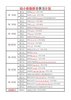 学拼音计划 第1页