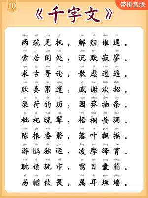 千字文 第10页
